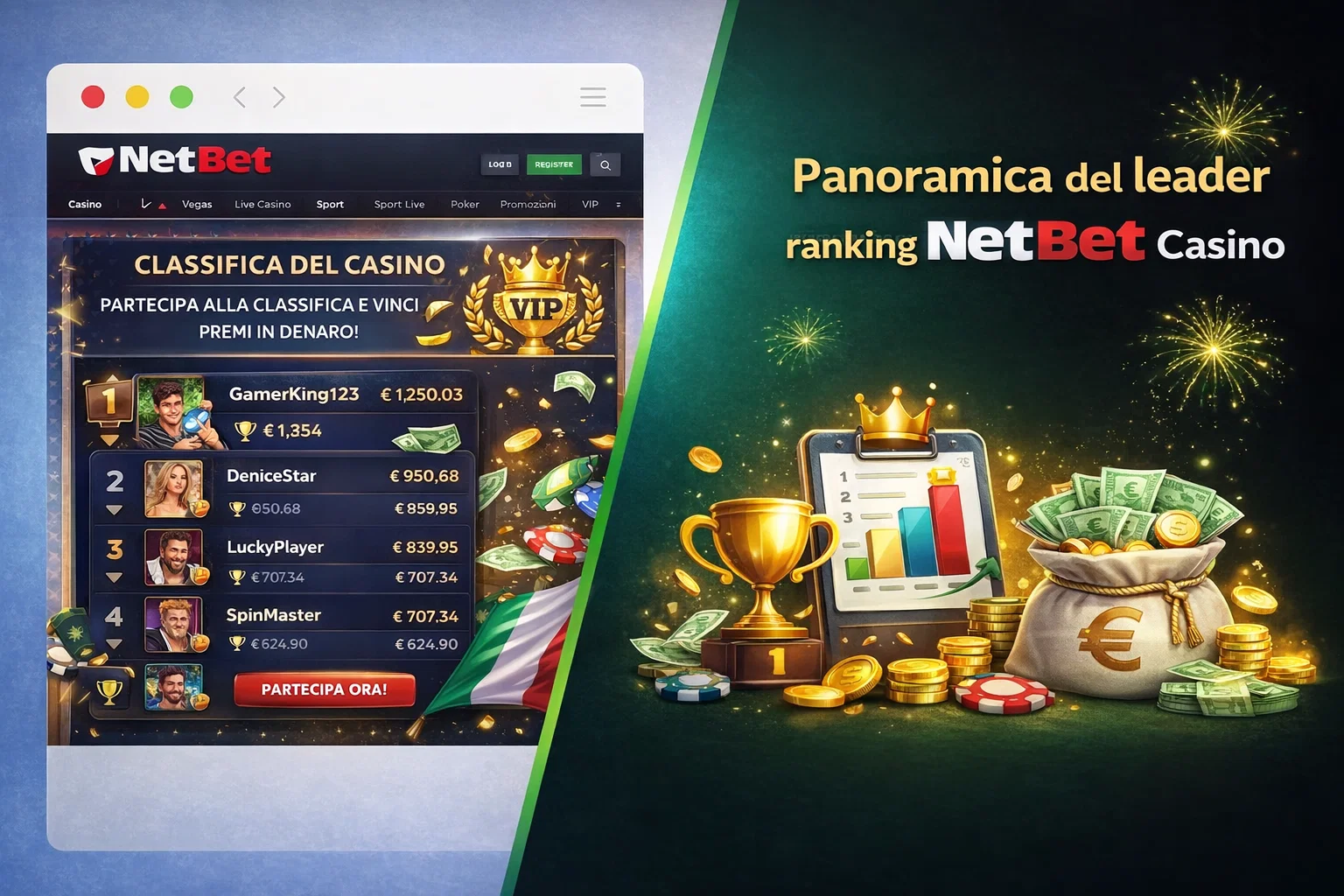Panoramica del leader del ranking: Netbet Casino